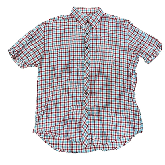James Campbell Other - James Campbell Men’s Check Gingham Plaid Short Sleeve Shirt L A004454